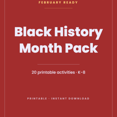 Black History Month Classroom Pack teacher resource cover