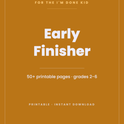 Early Finisher Activity Mega-Pack teacher resource cover
