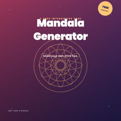 Mandala Generator · Free interactive tool by Not Just a Puzzle