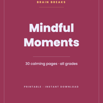 Mindful Moments: 30 Calming Coloring Pages teacher resource cover