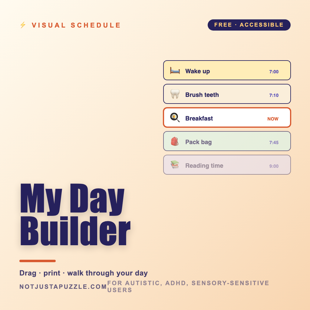 My Day Builder · Free Visual Schedule