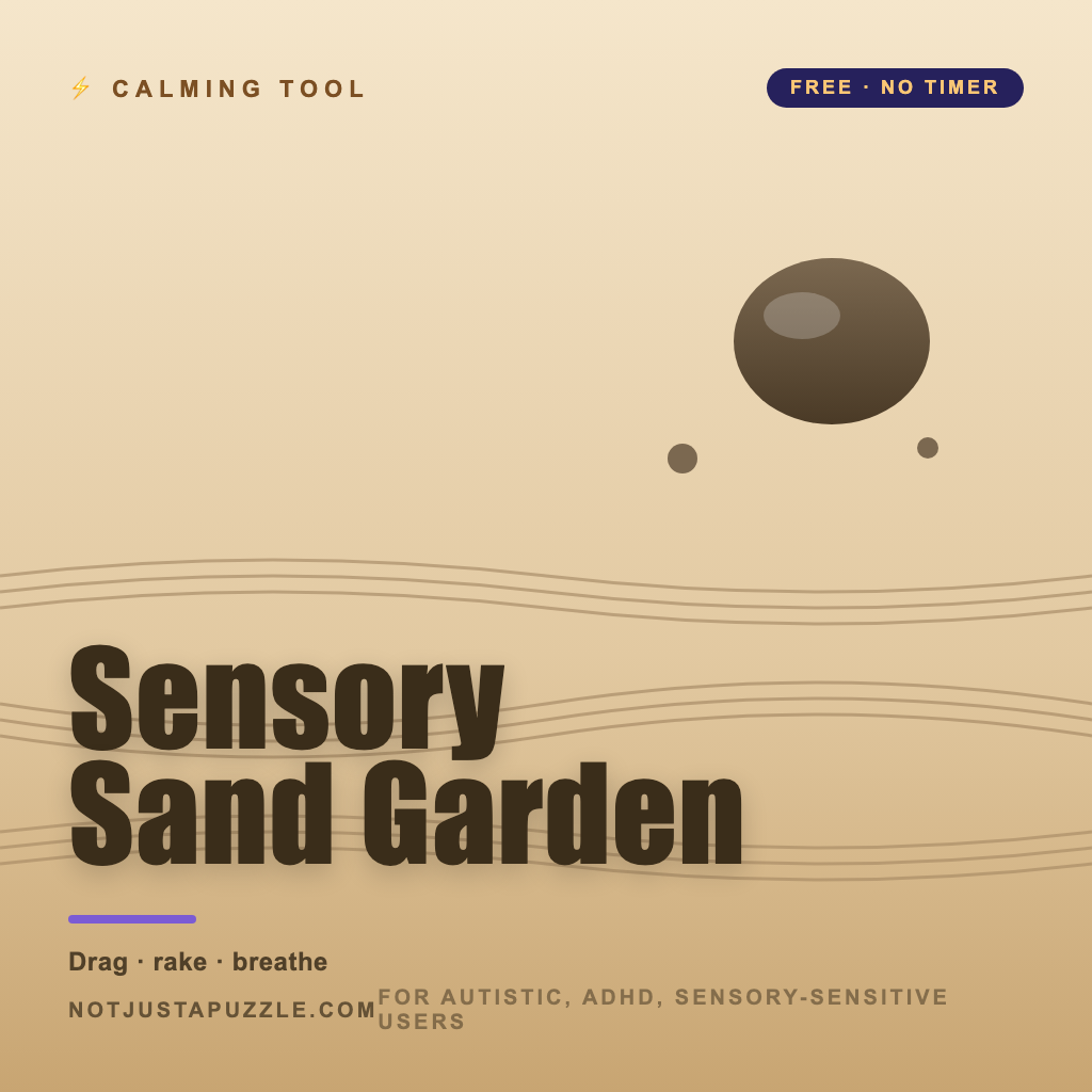 Sensory Sand Garden · Free Calming Tool